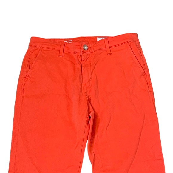 AG Adriano Goldschmied Crop Pants Size 28R Orange Tailored Trouser Stretch 30X27 - Picture 2 of 8